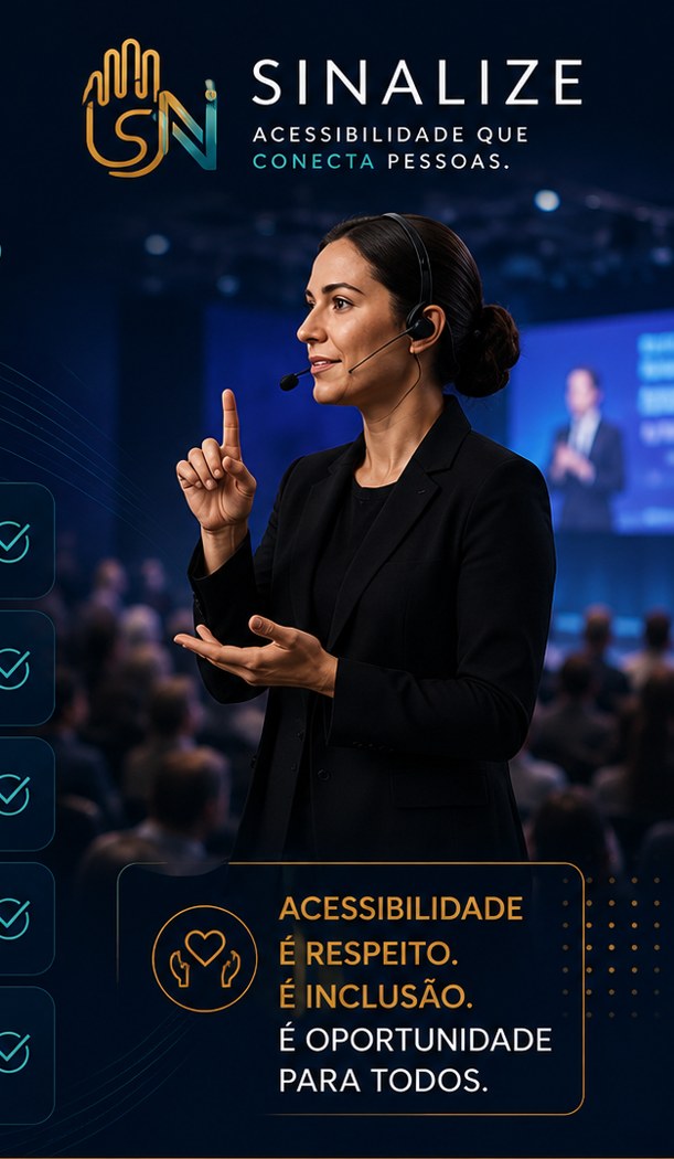 Intérprete de Libras em evento